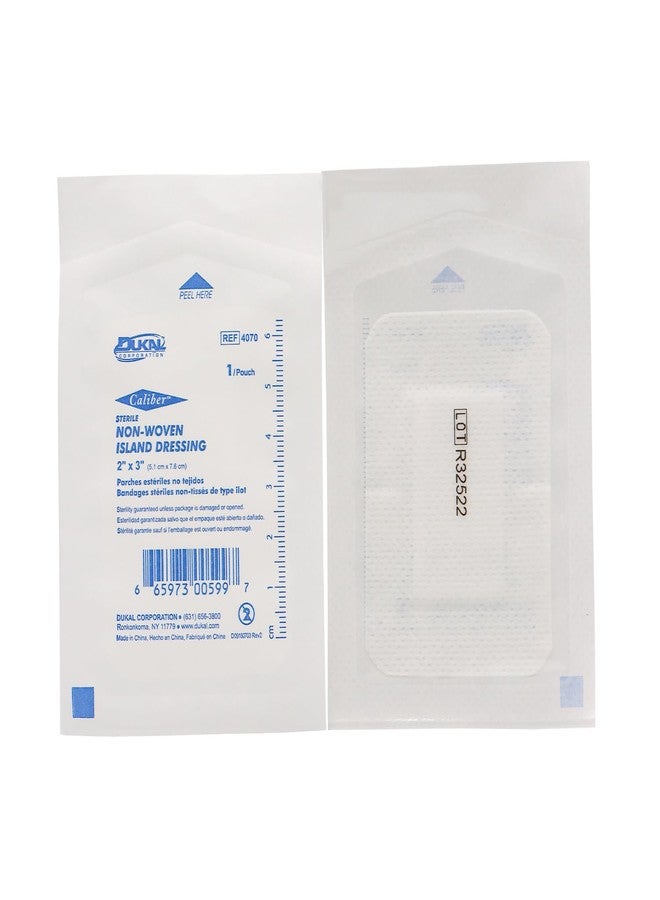 Dukal White Nonwoven Island Dressing Sterile 2 x 3 50 per Box - Image 2
